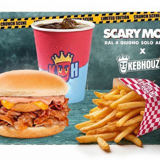 Scary Bacon Burger Menu