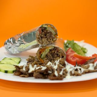 Pane arabo con kebab