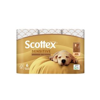 Scottex Papel Higiénico Sensitive con 3 Capas 6u