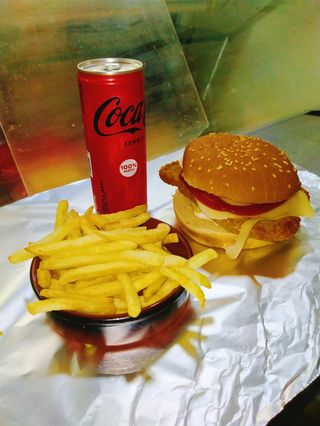 Chicken burger menù