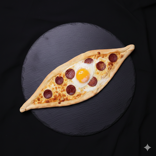 პიდე კაშარის ყველით სუჯუკითა და კვერცხით