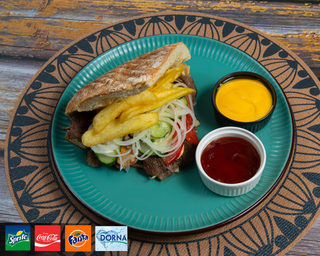 kebap mare vita berbecut + bautura