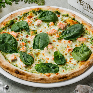 Піца з лососем та креветками  (470 г)