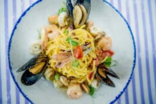 Spaghetti cu fructe de mare