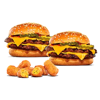2 Dbl Cheeseburger + Chili Cheese Bites x6