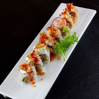Uramaki salmon fritto con cipolla - 8 pezzi