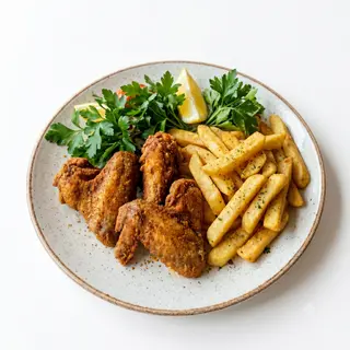 4 Wings + Chips