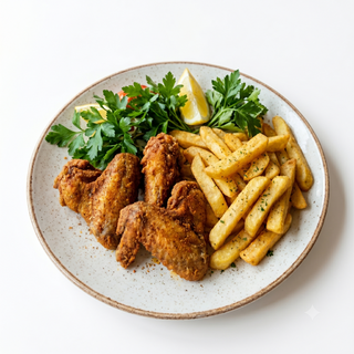4 Wings + Chips
