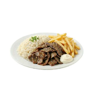 Plato Mixto Solo Carne Con Arroz y queso
