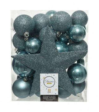 (209342) Ukras za jelku kugla 80mm plava 33/1 23347