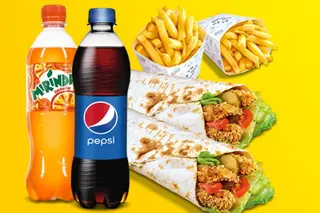2 Kebab Chicken Fingers + 2 Cartofi Pai +  2 Băuturi