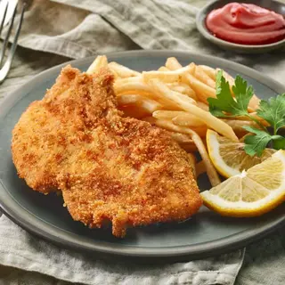 Escalope Napolitano Grande Con Patatas Fritas (Para 3-4 Personas)