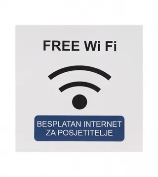 (005152) Naljepnica BESPLATAN Wi Fi 19,5x19,5cm M50830