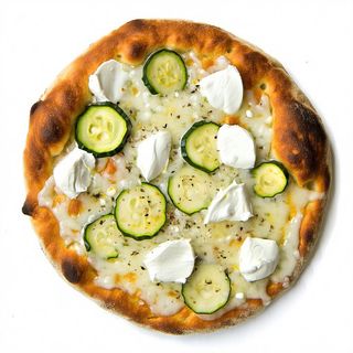 Zucchine e bufala - pizza bianca