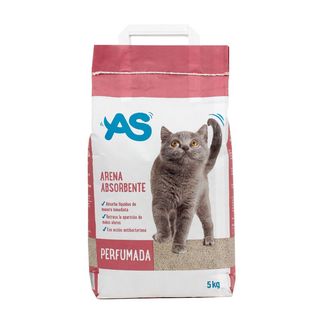 Arena Absorbente Perfumada De Gato As 5Kg