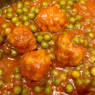 Polpettine con i piselli