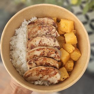 Solomillo Ibérico con Patata y Arroz