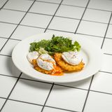 Драники с яйцом пашот