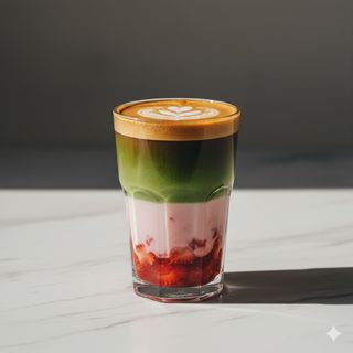 Fragola matcha latte