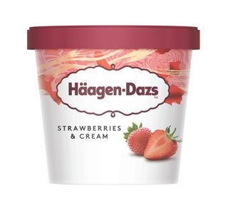 Haagen Dazs Mini Cup Strawberries & Cream 95ml