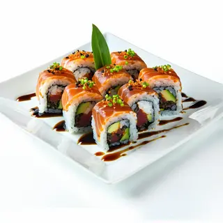82A .-Rollito Maguro Con Arroz Negro 8 pzs.