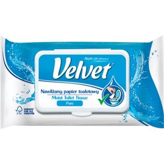 Nawilżany papier toaletowy Velvet. 