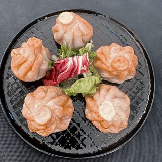 Khinkali zasmażone  z wołowiną