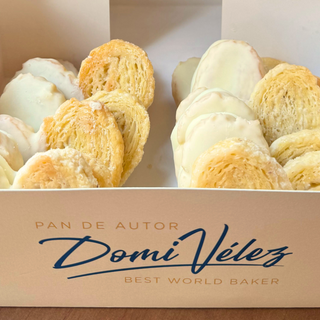 Caja mini palmeras de chocolate blanco (12 uds)