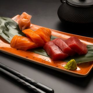 19.- Sashimi De Atún Y Salmón (6 Pzs.)