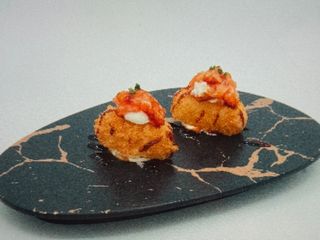 Salmon crispy rice