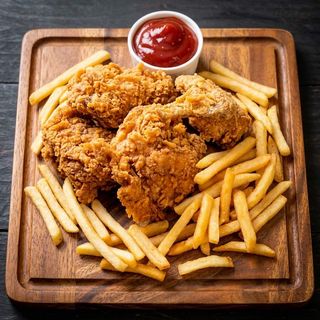 Pollo (6 uds.) + refresco + patatas fritas