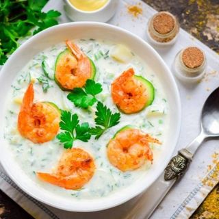 Окрошка з Тигровою креветкою