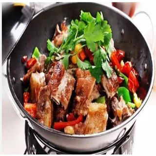 Costine di maiale alla scodella di fuoco (piccante)