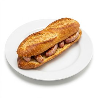 Bocadillo Con Salchicha Del País