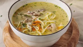 Домашняя лапша с курицей