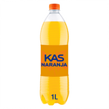 KAS Naranja Zero Refresco con gas sabor Naranja sin Azúcar Botella 1 Litro