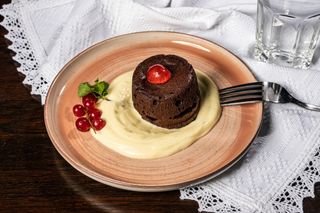 Fondant de ciocolata si sos de vanilie