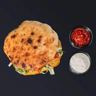 Burger Falafel z wieprzowiną
