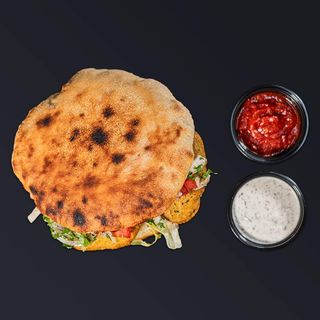 Burger Falafel z wieprzowiną