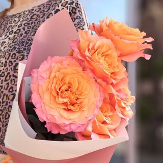 Buchet 5 trandafiri Portocaliu Garden