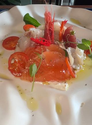 Sashimi burrata