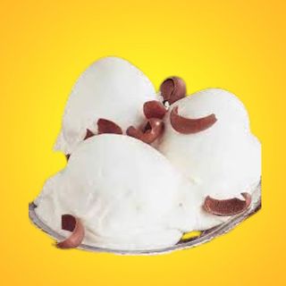 Profiterol con chocolate blanco