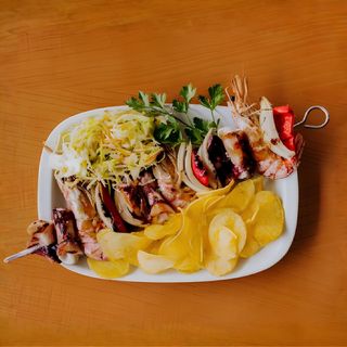 Espetada de Lulas c/ Gambas
