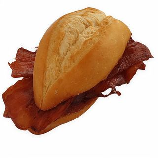 Bocadillo De Bacon Con Queso