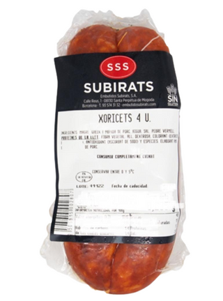 Choricitos Catalanes Subirats 400Gr Aprox