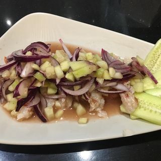 Aguachile Tatemado De Langostinos