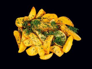 Картопля по селянськи з часником та зеленню (150g)