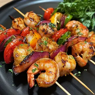 Crevettes À La Plancha Au Gros Sel