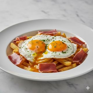 Huevos Rotos Con Jamón