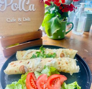 Солени палачинки с пилешко